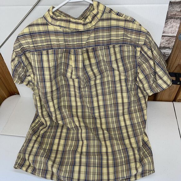 Men’s XL Sonoma Plaid Button Up Short Sleeve Shirt With Pocket - Picture 4 of 6